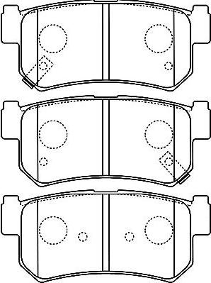 Kavo Parts BP-7503 - Комплект спирачно феродо, дискови спирачки vvparts.bg