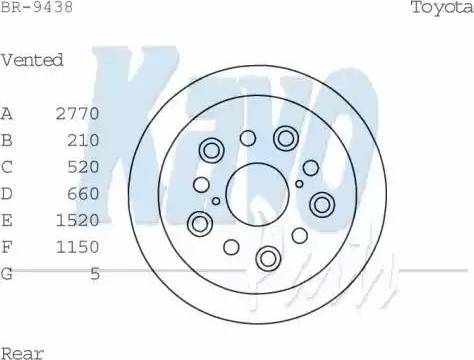 Kavo Parts BR-9438 - Спирачен диск vvparts.bg