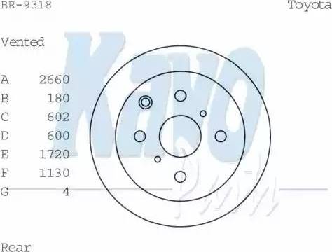 Kavo Parts BR-9318 - Спирачен диск vvparts.bg