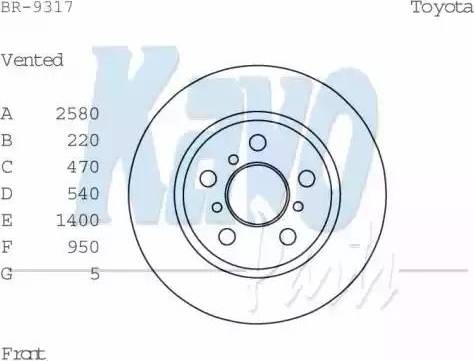 Kavo Parts BR-9317 - Спирачен диск vvparts.bg