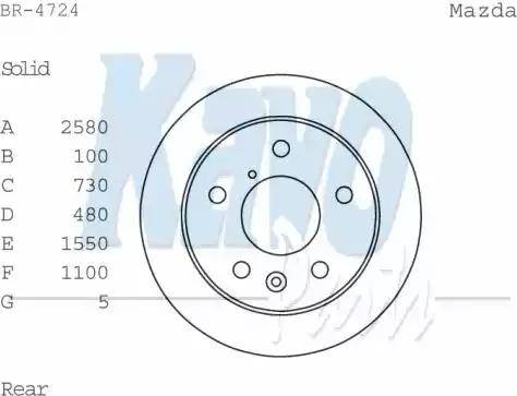 Kavo Parts BR-4724 - Спирачен диск vvparts.bg