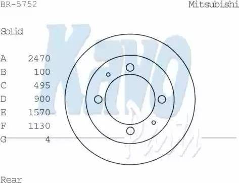 Kavo Parts BR-5752 - Спирачен диск vvparts.bg