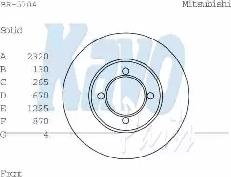 Kavo Parts BR-5704 - Спирачен диск vvparts.bg