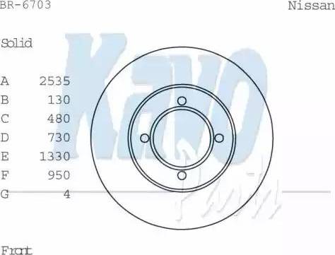 Kavo Parts BR-6703 - Спирачен диск vvparts.bg