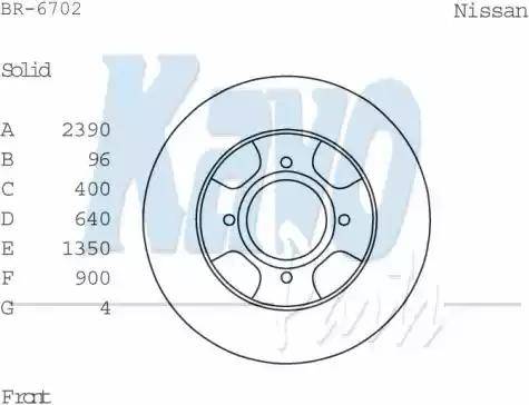 Kavo Parts BR-6702 - Спирачен диск vvparts.bg