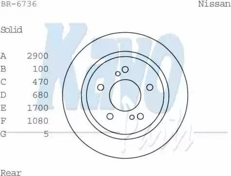 Kavo Parts BR-6736 - Спирачен диск vvparts.bg