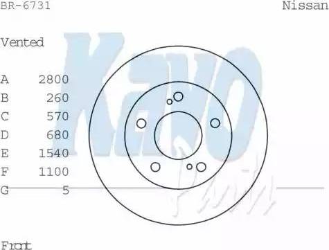 Kavo Parts BR-6731 - Спирачен диск vvparts.bg