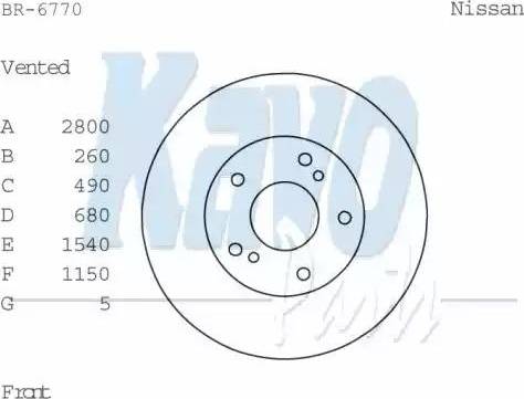 Kavo Parts BR-6770 - Спирачен диск vvparts.bg