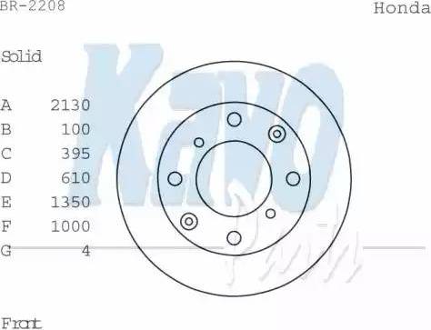 Kavo Parts BR-2208 - Спирачен диск vvparts.bg