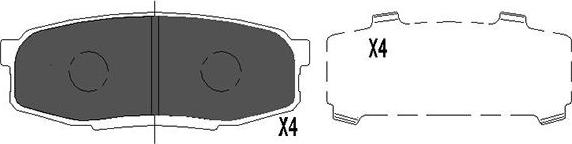 Kavo Parts KBP-9099 - Комплект спирачно феродо, дискови спирачки vvparts.bg