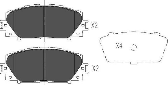 Kavo Parts KBP-9097 - Комплект спирачно феродо, дискови спирачки vvparts.bg