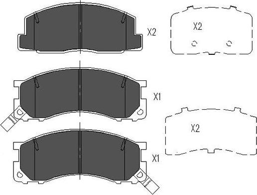 Kavo Parts KBP-9040 - Комплект спирачно феродо, дискови спирачки vvparts.bg