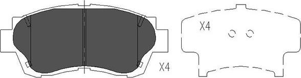 Kavo Parts KBP-9042 - Комплект спирачно феродо, дискови спирачки vvparts.bg