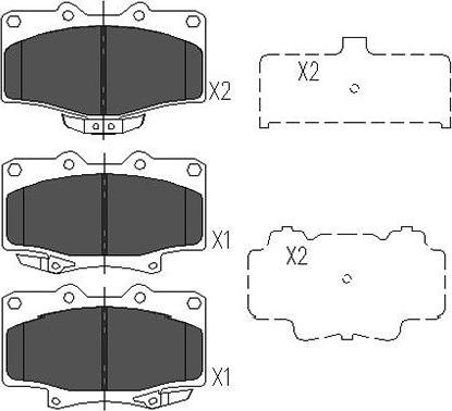 Kavo Parts KBP-9047 - Комплект спирачно феродо, дискови спирачки vvparts.bg