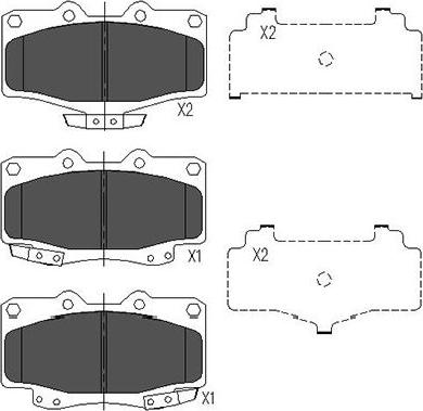 Kavo Parts KBP-9054 - Комплект спирачно феродо, дискови спирачки vvparts.bg