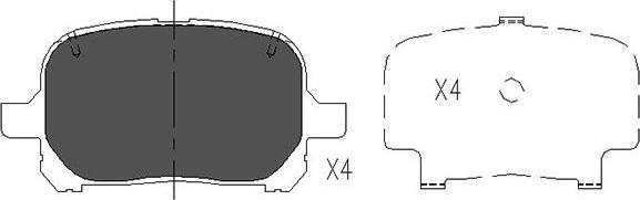 Kavo Parts KBP-9051 - Комплект спирачно феродо, дискови спирачки vvparts.bg