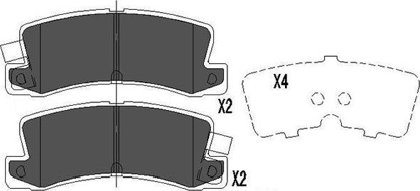 Kavo Parts KBP-9058 - Комплект спирачно феродо, дискови спирачки vvparts.bg