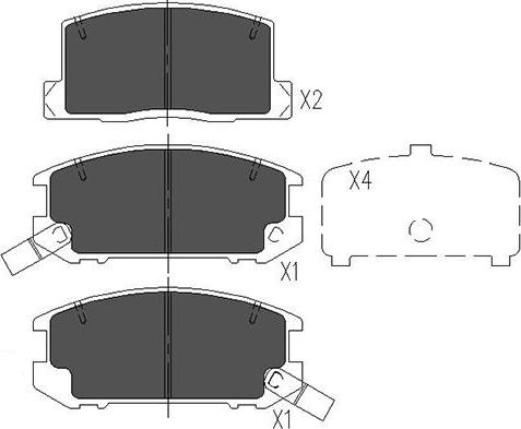 Kavo Parts KBP-9057 - Комплект спирачно феродо, дискови спирачки vvparts.bg