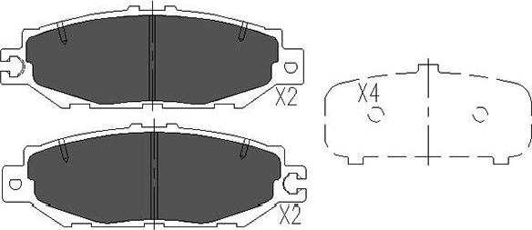 Kavo Parts KBP-9064 - Комплект спирачно феродо, дискови спирачки vvparts.bg