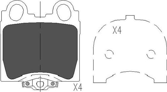 Kavo Parts KBP-9066 - Комплект спирачно феродо, дискови спирачки vvparts.bg