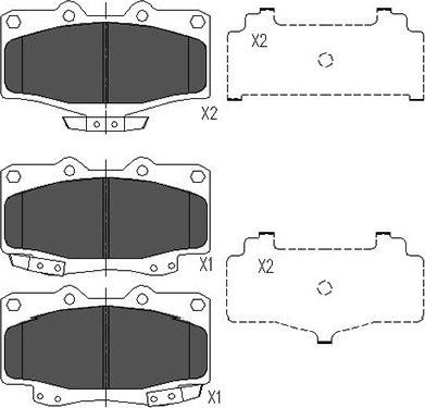 Kavo Parts KBP-9004 - Комплект спирачно феродо, дискови спирачки vvparts.bg