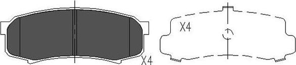 Kavo Parts KBP-9007 - Комплект спирачно феродо, дискови спирачки vvparts.bg