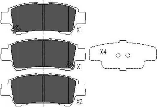 Kavo Parts KBP-9014 - Комплект спирачно феродо, дискови спирачки vvparts.bg