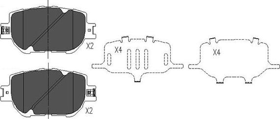 Kavo Parts KBP-9015 - Комплект спирачно феродо, дискови спирачки vvparts.bg