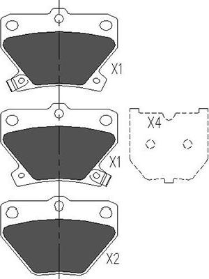 Kavo Parts KBP-9013 - Комплект спирачно феродо, дискови спирачки vvparts.bg