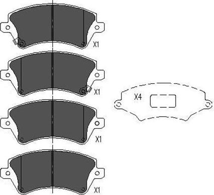 Kavo Parts KBP-9012 - Комплект спирачно феродо, дискови спирачки vvparts.bg