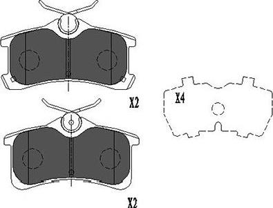 Kavo Parts KBP-9017 - Комплект спирачно феродо, дискови спирачки vvparts.bg