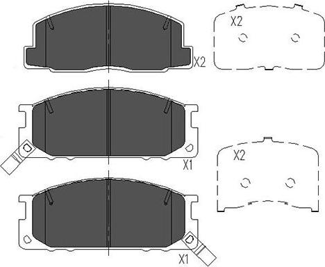 Kavo Parts KBP-9084 - Комплект спирачно феродо, дискови спирачки vvparts.bg