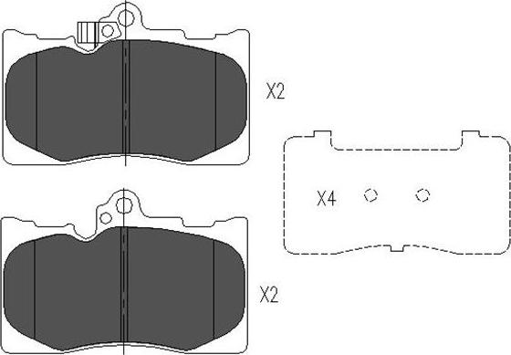 Kavo Parts KBP-9085 - Комплект спирачно феродо, дискови спирачки vvparts.bg