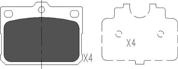 Kavo Parts KBP-9081 - Комплект спирачно феродо, дискови спирачки vvparts.bg