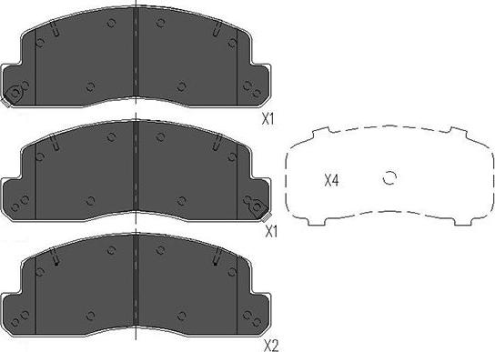 Kavo Parts KBP-9088 - Комплект спирачно феродо, дискови спирачки vvparts.bg