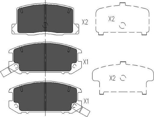 Kavo Parts KBP-9082 - Комплект спирачно феродо, дискови спирачки vvparts.bg