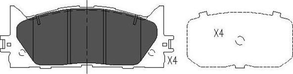 Kavo Parts KBP-9087 - Комплект спирачно феродо, дискови спирачки vvparts.bg