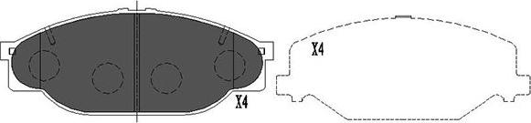 Kavo Parts KBP-9039 - Комплект спирачно феродо, дискови спирачки vvparts.bg