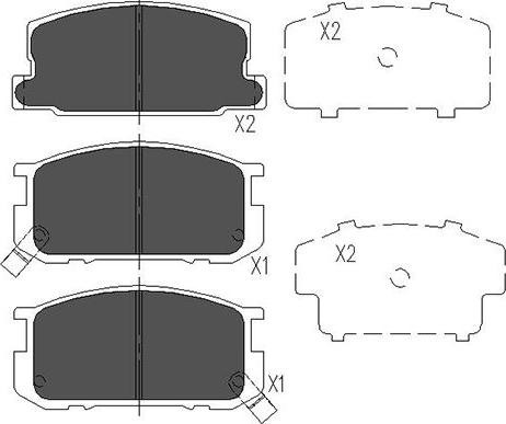 Kavo Parts KBP-9035 - Комплект спирачно феродо, дискови спирачки vvparts.bg