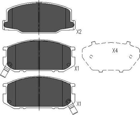 Kavo Parts KBP-9031 - Комплект спирачно феродо, дискови спирачки vvparts.bg