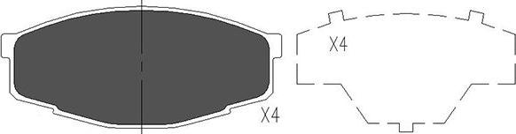 Kavo Parts KBP-9032 - Комплект спирачно феродо, дискови спирачки vvparts.bg