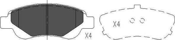 Kavo Parts KBP-9024 - Комплект спирачно феродо, дискови спирачки vvparts.bg