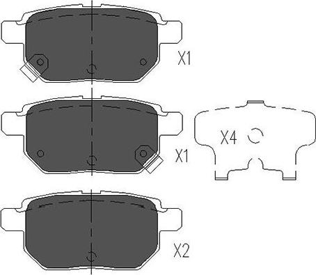 Kavo Parts KBP-9025 - Комплект спирачно феродо, дискови спирачки vvparts.bg