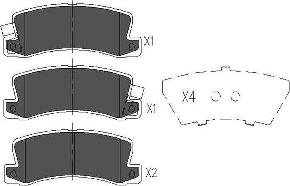 Kavo Parts KBP-9022 - Комплект спирачно феродо, дискови спирачки vvparts.bg