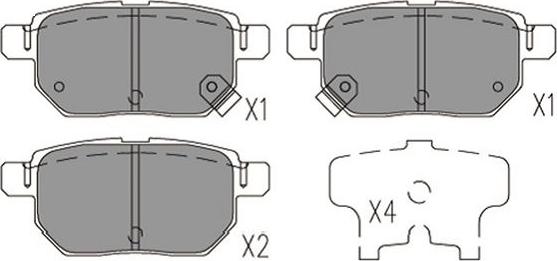 Kavo Parts KBP-9144 - Комплект спирачно феродо, дискови спирачки vvparts.bg