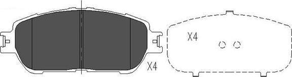 Kavo Parts KBP-9105 - Комплект спирачно феродо, дискови спирачки vvparts.bg