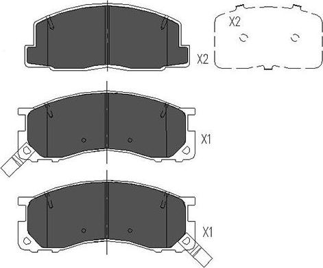 Kavo Parts KBP-9100 - Комплект спирачно феродо, дискови спирачки vvparts.bg