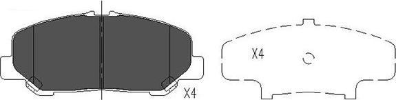 Kavo Parts KBP-9101 - Комплект спирачно феродо, дискови спирачки vvparts.bg