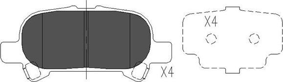 Kavo Parts KBP-9119 - Комплект спирачно феродо, дискови спирачки vvparts.bg