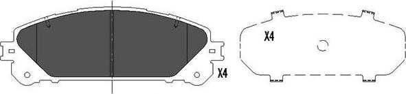 Kavo Parts KBP-9116 - Комплект спирачно феродо, дискови спирачки vvparts.bg